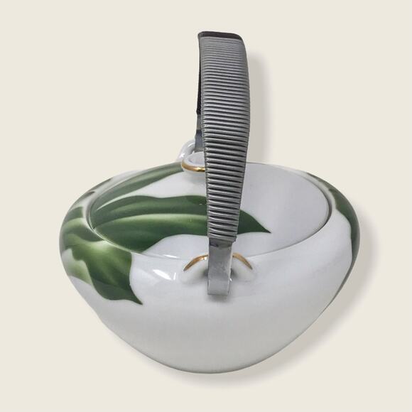 Vintage Seyei Porcelain Tea Set Fine Bone China 6 Piece Leaf Print - Picture 7 of 11